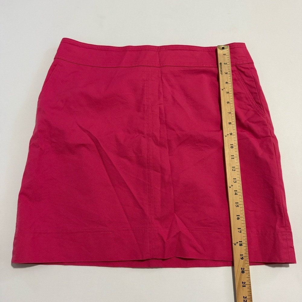Talbots Pink A-Line Skirt Stretch Pockets Back Zip Lined Sz 14 - Picture 9 of 9